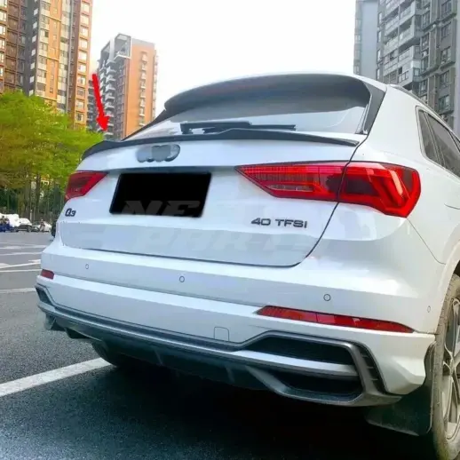 Mid Spoiler For Audi Q3/Q3 S Line/RSQ3 F3 (Sportback) (2019-present) – Sport Look, Gloss Black