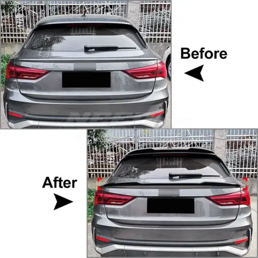 Mid Spoiler For Audi Q3/Q3 S Line/RSQ3 F3 (Sportback) (2019-present) – Sport Look, Gloss Black