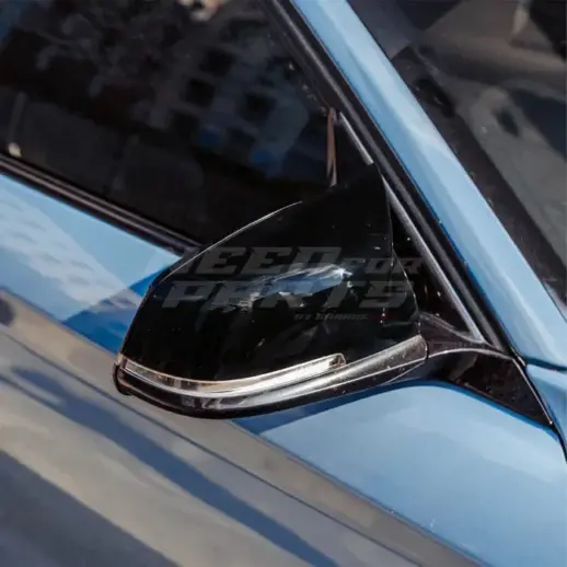 Mirror Covers For BMW 1 Series/2 Series/3 Series/4 Series/X1 E84/F20/F21/F22/F23/F30/F31/F32/F33/F36 Standard & M Sport & M135i & M140i & M235i & M240i Only – M Performance Look, Gloss Black