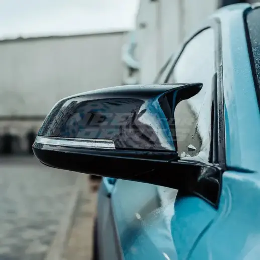 Mirror Covers For BMW 1 Series/2 Series/3 Series/4 Series/X1 E84/F20/F21/F22/F23/F30/F31/F32/F33/F36 Standard & M Sport & M135i & M140i & M235i & M240i Only – M Performance Look, Gloss Black