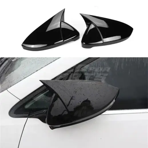 Mirror Covers For Volkswagen Golf 7/7.5 (Alltrack & Hatchback & Variant) GTD & GTE & GTI & R & R Line & Standard Only – Sport Look, Gloss Black