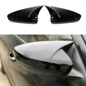 Mirror Covers (Overzet) Voor Volkswagen Polo 6 (Hatchback) Facelift – Sport Look, Hoogglans Zwart