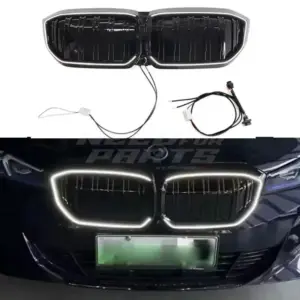 Old To New LED Double Line Grille Voor BMW iX3 G08 LCI – M Performance Look, Hoogglans Zwart