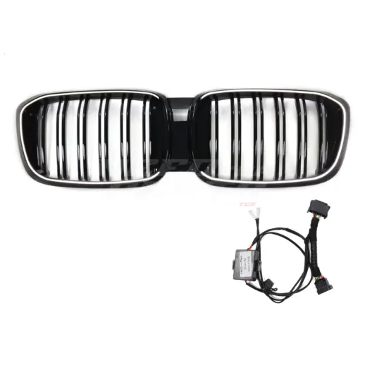 Old To New LED Double Line Grille For BMW X3/X4 G01/G02 Pre-LCI Standard & M Sport & M40d & M40i Only – M Performance Look, Gloss Black