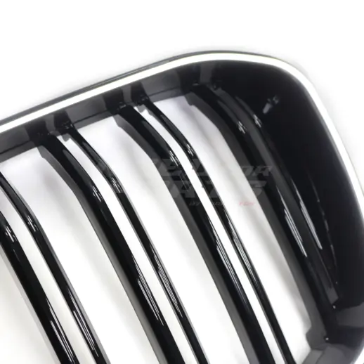 Old To New LED Double Line Grille For BMW X3/X4 G01/G02 Pre-LCI Standard & M Sport & M40d & M40i Only – M Performance Look, Gloss Black