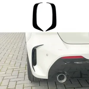 Rear Bumper Canards Voor BMW 1 Series F40 M Sport & M135i – M Performance Look, Hoogglans Zwart
