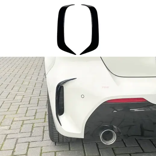 Rear Bumper Canards For BMW 1 Series F40 (2019-2024) M Sport & M135i Only – M Performance Look, Gloss Black
