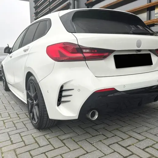 Rear Bumper Canards For BMW 1 Series F40 (2019-2024) M Sport & M135i Only – Racing Look, Gloss Black