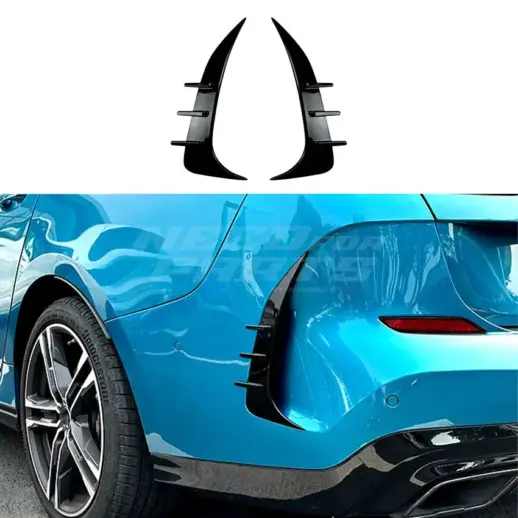 Rear Bumper Canards For BMW 2 Series F44 (2019-2024) M Sport & M235i Only – Racing Look, Gloss Black