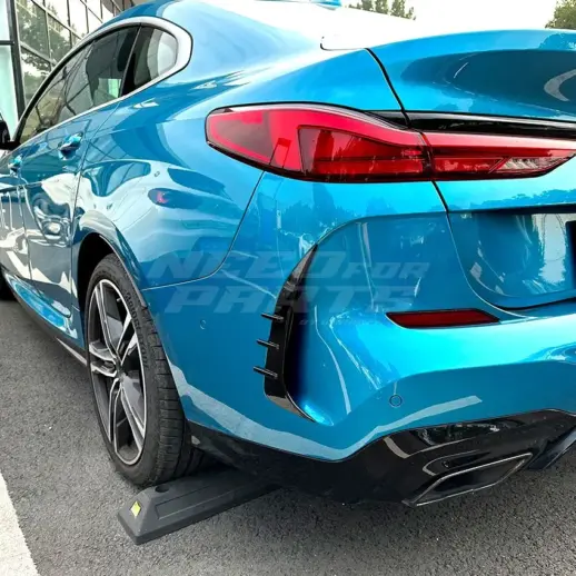 Rear Bumper Canards For BMW 2 Series F44 (2019-2024) M Sport & M235i Only – Racing Look, Gloss Black
