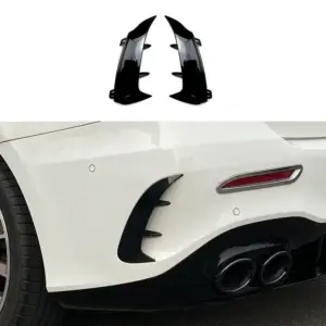 Rear Bumper Canards Voor Mercedes A Class V177 AMG Line & A35 AMG – AMG Look, Hoogglans Zwart