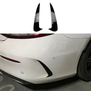 Rear Bumper Canards Voor Mercedes C Class C205 AMG Line & C43 AMG & C63 AMG – AMG Look, Hoogglans Zwart