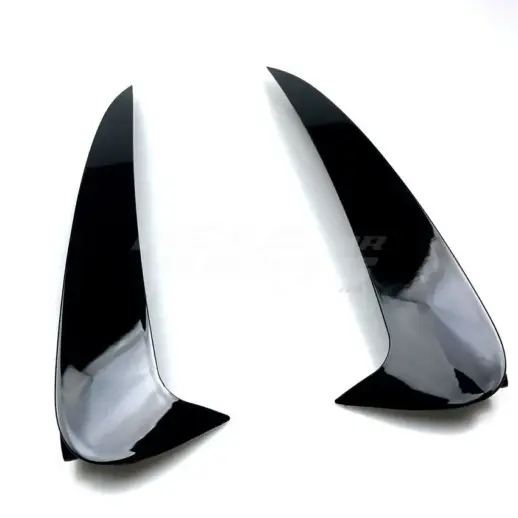 Rear Bumper Canards For Mercedes C Class C205 AMG Line & C43 AMG & C63 AMG Only – AMG Look, Gloss Black