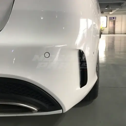 Rear Bumper Canards For Mercedes C Class S205 AMG Line & C43 AMG & C450 AMG & C63 AMG Only – AMG Look, Gloss Black