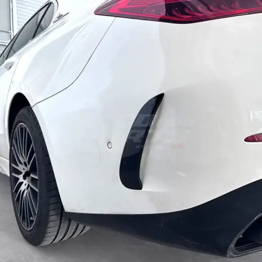 Rear Bumper Canards For Mercedes C Class S206/W206 AMG Line & C43 AMG & C63 AMG Only – AMG Look, Gloss Black