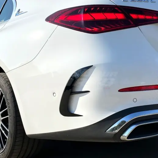 Rear Bumper Canards For Mercedes C Class S206/W206 AMG Line & C43 AMG & C63 AMG Only – Racing Look, Gloss Black