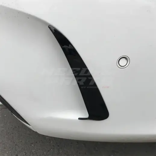 Rear Bumper Canards For Mercedes C Class W205 AMG Line & C43 AMG & C450 AMG & C63 AMG Only – AMG Look, Gloss Black