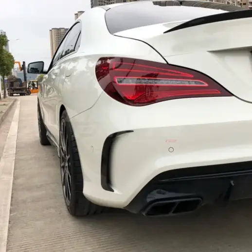 Rear Bumper Canards For Mercedes CLA Class C117/X117 AMG Line & CLA45 AMG Only – AMG Look, Gloss Black