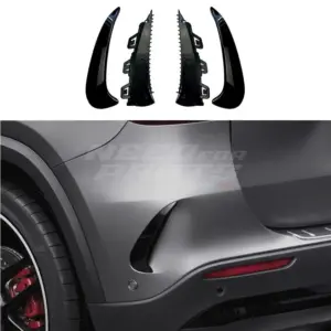 Rear Bumper Canards Voor Mercedes GLA H247 AMG Line & GLA45 AMG & GLA35 AMG – AMG Look, Hoogglans Zwart
