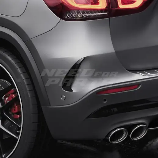 Rear Bumper Canards For Mercedes GLA Class H247 AMG Line & GLA35 AMG & GLA45 AMG Only – AMG Look, Gloss Black
