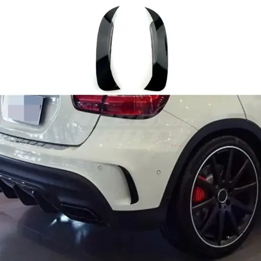 Rear Bumper Canards For Mercedes GLA Class X156 AMG Line & GLA45 AMG Only – AMG Look, Gloss Black