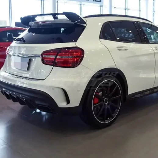 Rear Bumper Canards For Mercedes GLA Class X156 AMG Line & GLA45 AMG Only – AMG Look, Gloss Black