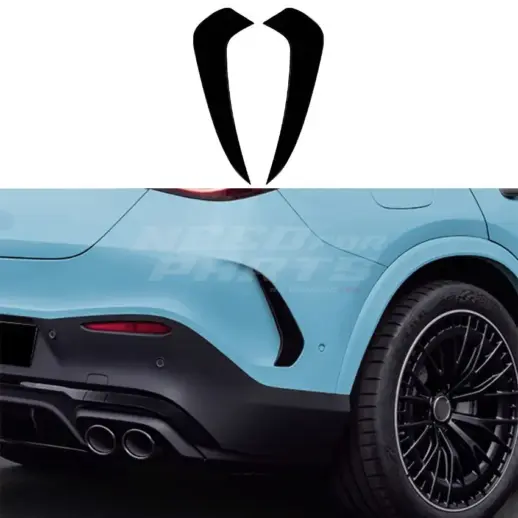 Rear Bumper Canards For Mercedes GLC Class C254 (2023-present) AMG Line & GLC43 AMG & GLC63 AMG Only – AMG Look, Gloss Black