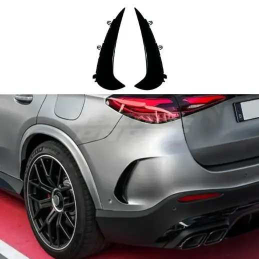 Rear Bumper Canards For Mercedes GLC Class X254 AMG Line & GLC43 AMG & GLC63 AMG Only – AMG Look, Gloss Black