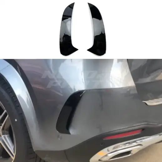 Rear Bumper Canards For Mercedes GLE Class W167 AMG Line & GLE53 AMG & GLE63 AMG Only – AMG Look, Gloss Black