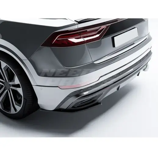 Rear Side Splitters For Audi Q8 S Line/SQ8 4M (SUV) Pre-Facelift – Sport Look, Gloss Black