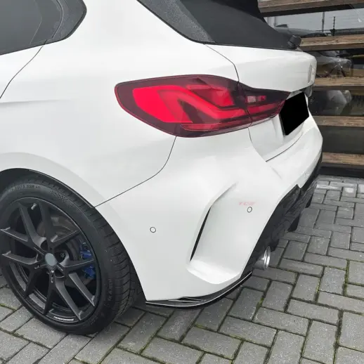 Rear Side Splitters For BMW 1 Series F40 (2019-2024) M Sport & M135i Only – M Performance Look, Gloss Black