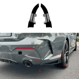 Rear Side Splitters Voor BMW 4 Series G23/G22 M Sport & M440i & M440d – M Performance Look, Hoogglans Zwart