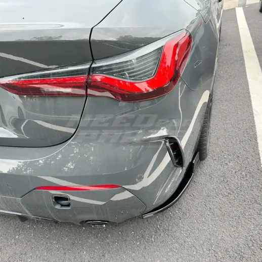 Rear Side Splitters For BMW 4 Series G22/G23 M Sport & M440d & M440i Only – M Performance Look, Gloss Black