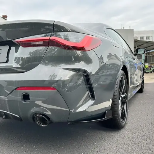 Rear Side Splitters For BMW 4 Series G22/G23 M Sport & M440d & M440i Only – M Performance Look, Gloss Black