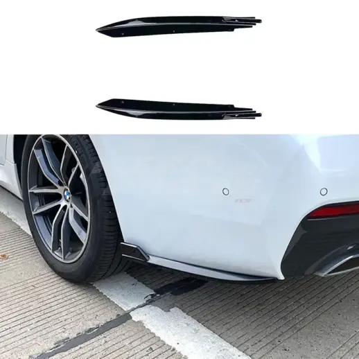 Rear Side Splitters For BMW 5 Series G30/G31 M Sport & M550d & M550i Only – M Performance Look, Gloss Black