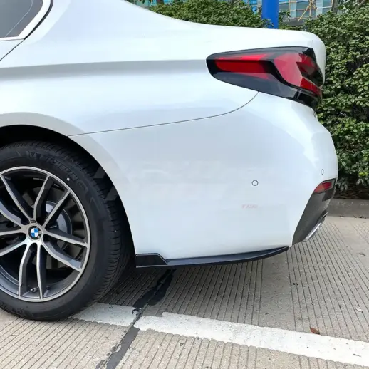 Rear Side Splitters For BMW 5 Series G30/G31 M Sport & M550d & M550i Only – M Performance Look, Gloss Black