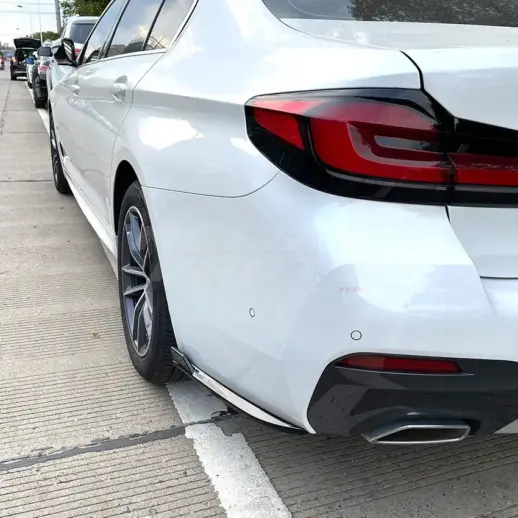 Rear Side Splitters For BMW 5 Series G30/G31 M Sport & M550d & M550i Only – M Performance Look, Gloss Black