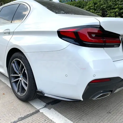 Rear Side Splitters For BMW 5 Series G30/G31 M Sport & M550d & M550i Only – M Performance Look, Gloss Black
