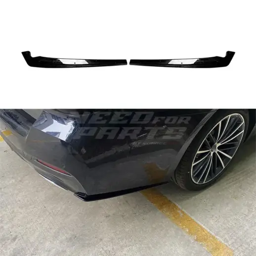 Rear Side Splitters For BMW 5 Series G30/G31 M Sport & M550i & M550d Only – M Performance Look, Gloss Black