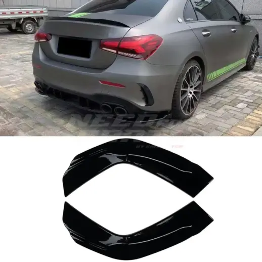 Rear Side Splitters For Mercedes A Class V177 A35 AMG Only – AMG Look, Gloss Black