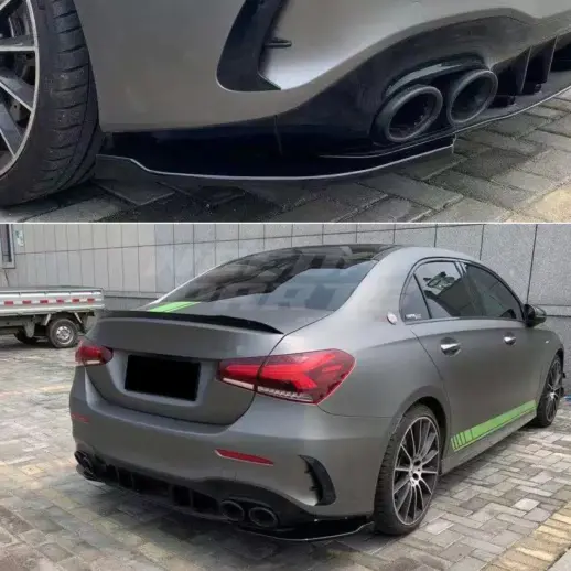 Rear Side Splitters For Mercedes A Class V177 A35 AMG Only – AMG Look, Gloss Black