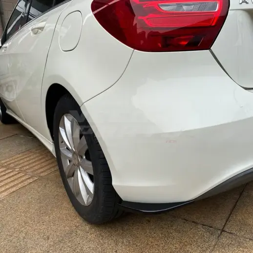 Rear Side Splitters For Mercedes A Class W176 AMG Line & A45 AMG Only – AMG Look, Gloss Black