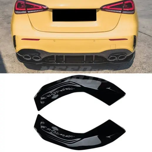Rear Side Splitters For Mercedes A Class W177 A45 AMG & A35 AMG Only – AMG Look, Gloss Black