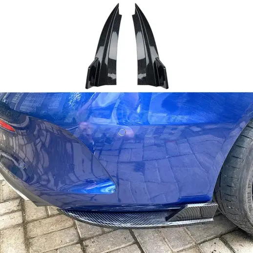 Rear Side Splitters For Mercedes C Class C205 AMG Line & C43 AMG & C63 AMG Only – AMG Look, Gloss Black