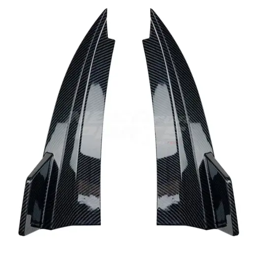 Rear Side Splitters For Mercedes C Class C205 AMG Line & C43 AMG & C63 AMG Only – AMG Look, Gloss Black