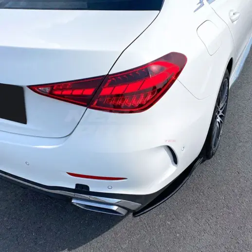 Rear Side Splitters For Mercedes C Class S206/W206 AMG Line & C43 AMG & C63 AMG Only – AMG Look, Gloss Black