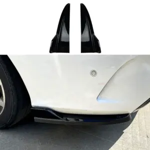 Rear Side Splitters Voor Mercedes C Class W205 AMG Line & C43 AMG & C450 AMG & C63 AMG – AMG Look, Hoogglans Zwart