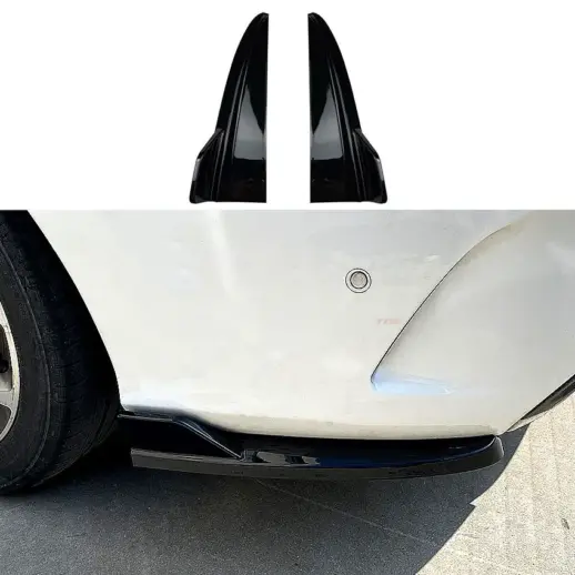 Rear Side Splitters For Mercedes C Class W205 AMG Line & C43 AMG & C450 AMG & C63 AMG Only – AMG Look, Gloss Black