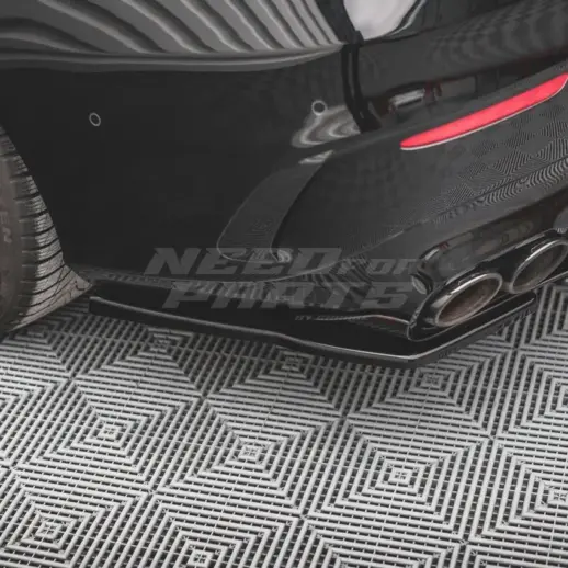 Rear Side Splitters For Mercedes CLA Class C118 CLA35 AMG & CLA45 AMG Only – AMG Look, Gloss Black