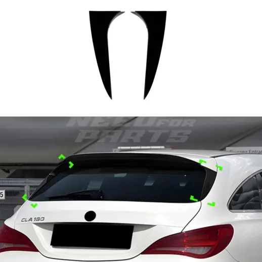 Rear Side Spoiler For Mercedes CLA Class X117 Standard & AMG Line & CLA45 AMG Only – Sport Look, Gloss Black
